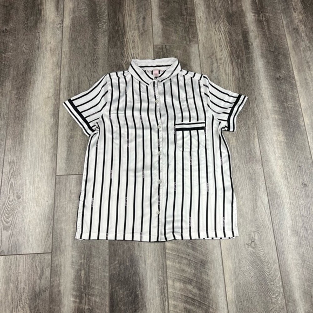 VS White/Black Stripe‎ PJ Top